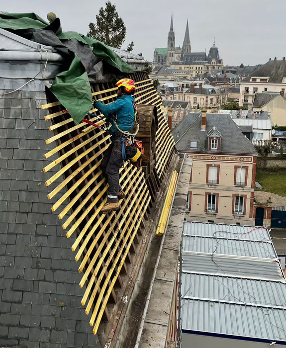 Travaux toiture grande hauteur Chartres